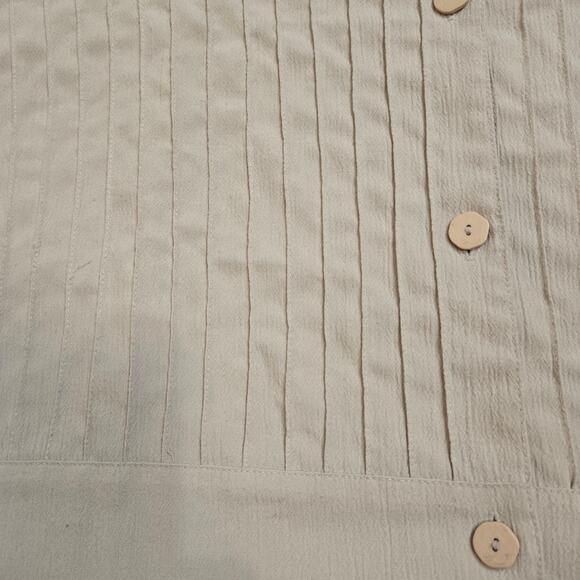 Blast Womens Casual Button up 3/4 Slv Embellished Pin Tucks Collard Blouse SZ 2X - Picture 5 of 8